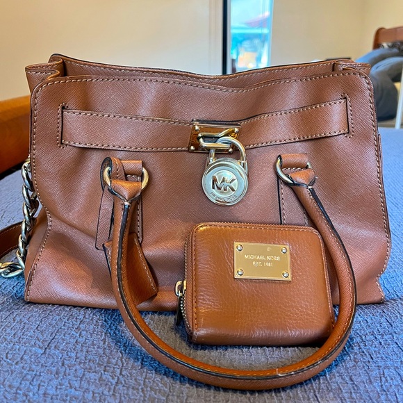 90sMichael Kors Caramel Brown handbag and wallet. - Picture 1 of 9